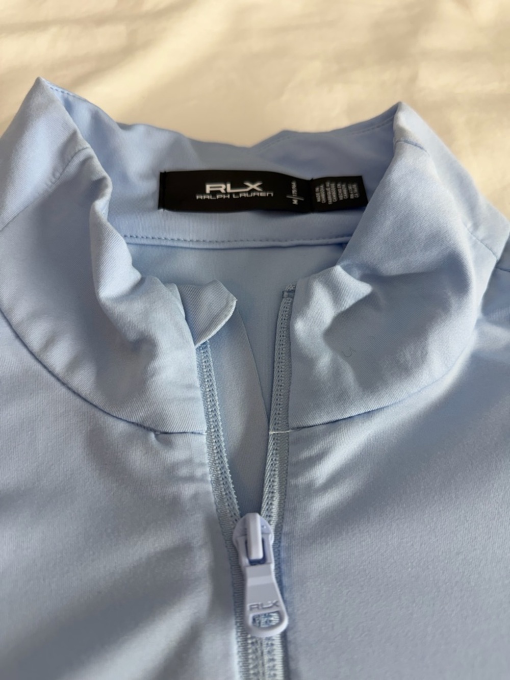 RLX Ralph Lauren Light Blue Half-Zip Performance Golf Pullover Size Medium*Read